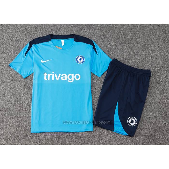 Chandal del Chelsea Manga Corta 2024-2025 Azul - Pantalon Corto